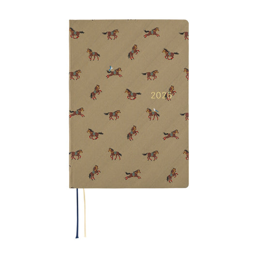 2026 Hobonichi Techo A5 English HON / Bow & Tie: Galloping Horses《January Start | English | A5》