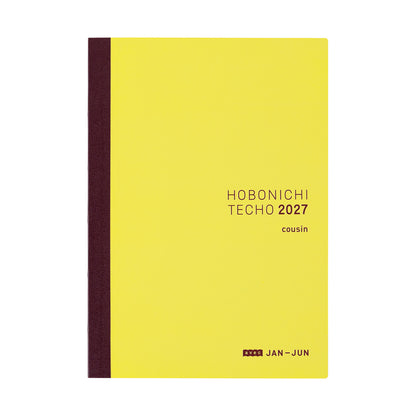 2027 Hobonichi Techo Japanese Cousin Avec Books《A5 size/Daily 6-month x 2 book set/Jan start/Mon start》
