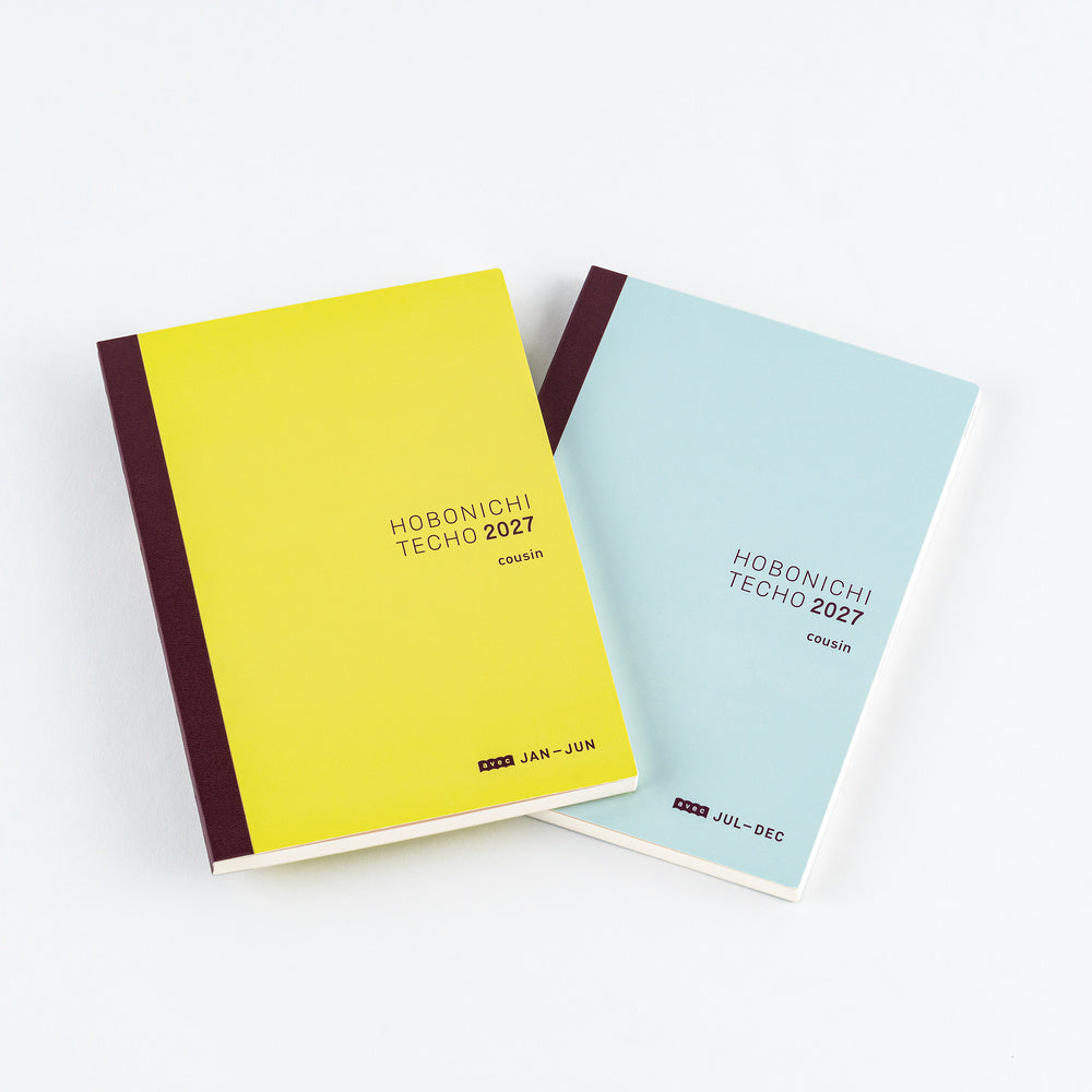 2027 Hobonichi Techo Japanese Cousin Avec Books《A5 size/Daily 6-month x 2 book set/Jan start/Mon start》