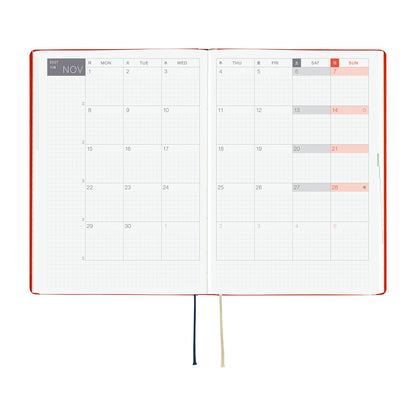 2027 Hobonichi HON Yumi Kitagishi: White Cat and Rabbit’s Tea Room《ENG/A5/Daily/Jan start/Mon start》