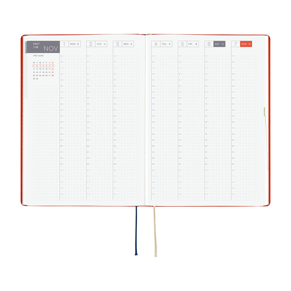 2027 Hobonichi HON Yumi Kitagishi: White Cat and Rabbit’s Tea Room《ENG/A5/Daily/Jan start/Mon start》