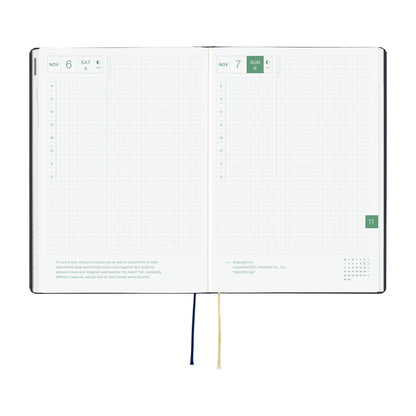 2027 Hobonichi HON Slash (Navy) 《ENG/A5/Daily/Jan start/Mon start》
