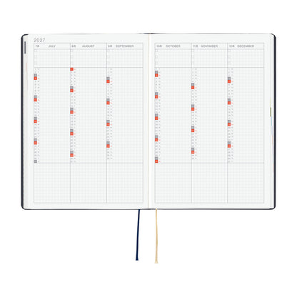 2027 Hobonichi HON Slash (Navy) 《ENG/A5/Daily/Jan start/Mon start》