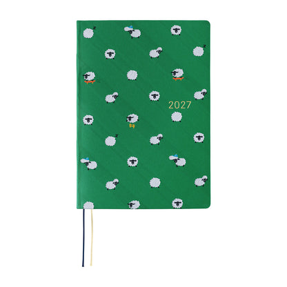 2027 Hobonichi HON Bow & Tie: Sheep Sheep Sheep《ENG/A5/Daily/Jan start/Mon start》