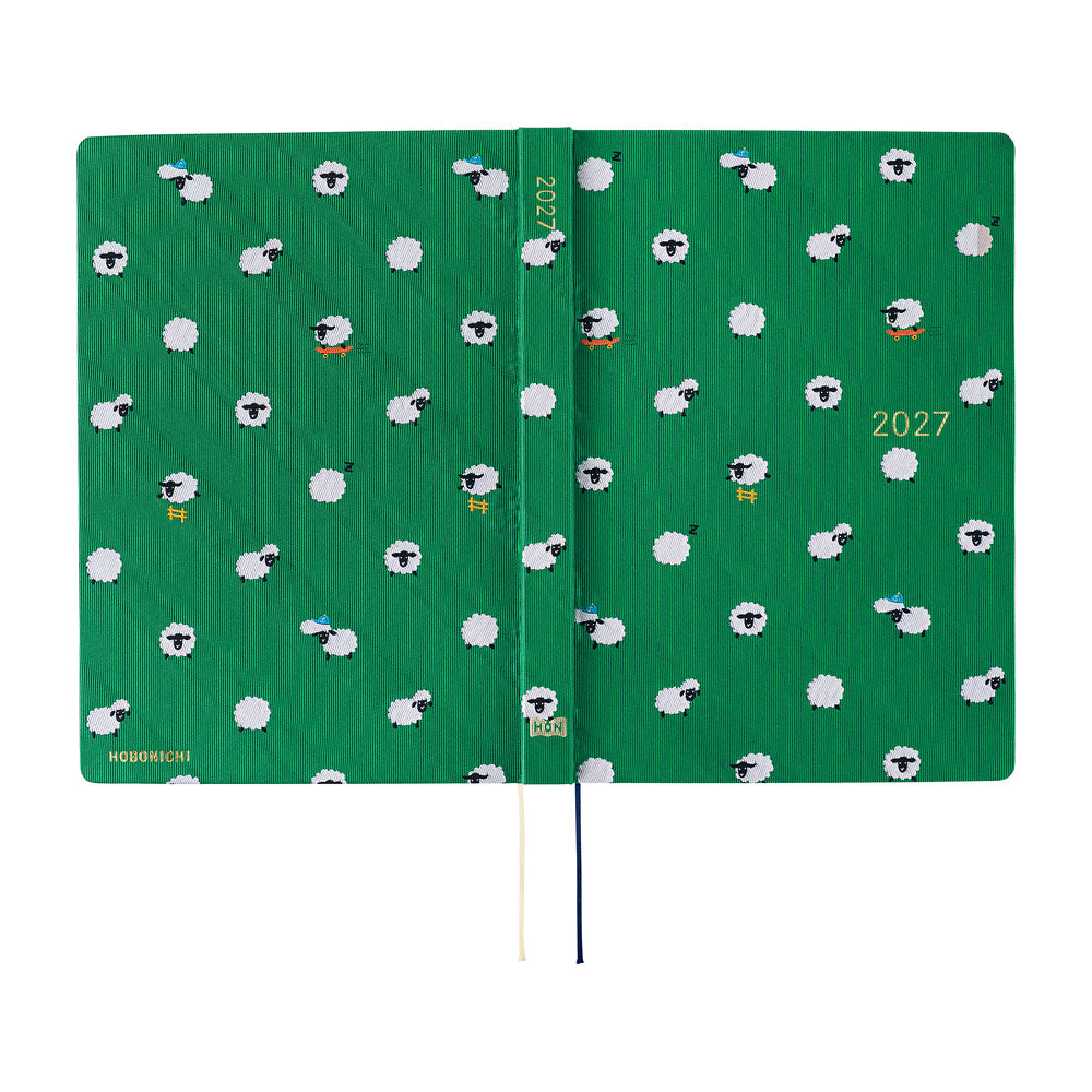 2027 Hobonichi HON Bow & Tie: Sheep Sheep Sheep《ENG/A5/Daily/Jan start/Mon start》