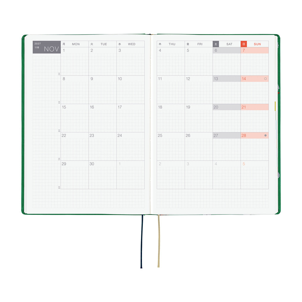 2027 Hobonichi HON Bow & Tie: Sheep Sheep Sheep《ENG/A5/Daily/Jan start/Mon start》