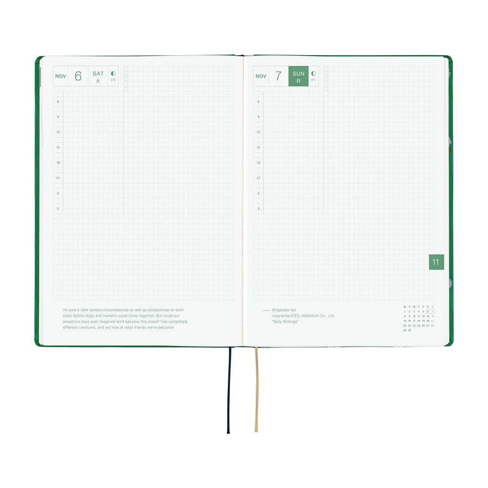 2027 Hobonichi HON Bow & Tie: Sheep Sheep Sheep《ENG/A5/Daily/Jan start/Mon start》