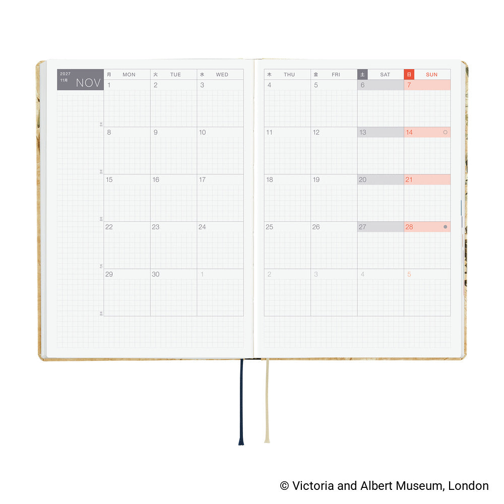 2027 Hobonichi HON V&A Series: Vine《ENG/A5/Daily/Jan start/Mon start》