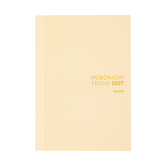 2027 Hobonichi Techo English Cousin Book《A5 size/Daily/Jan start/Mon start》