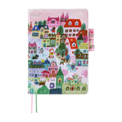 Yumi Kitagishi: White Cat Village《A5 Hobonichi Cousin Cover》