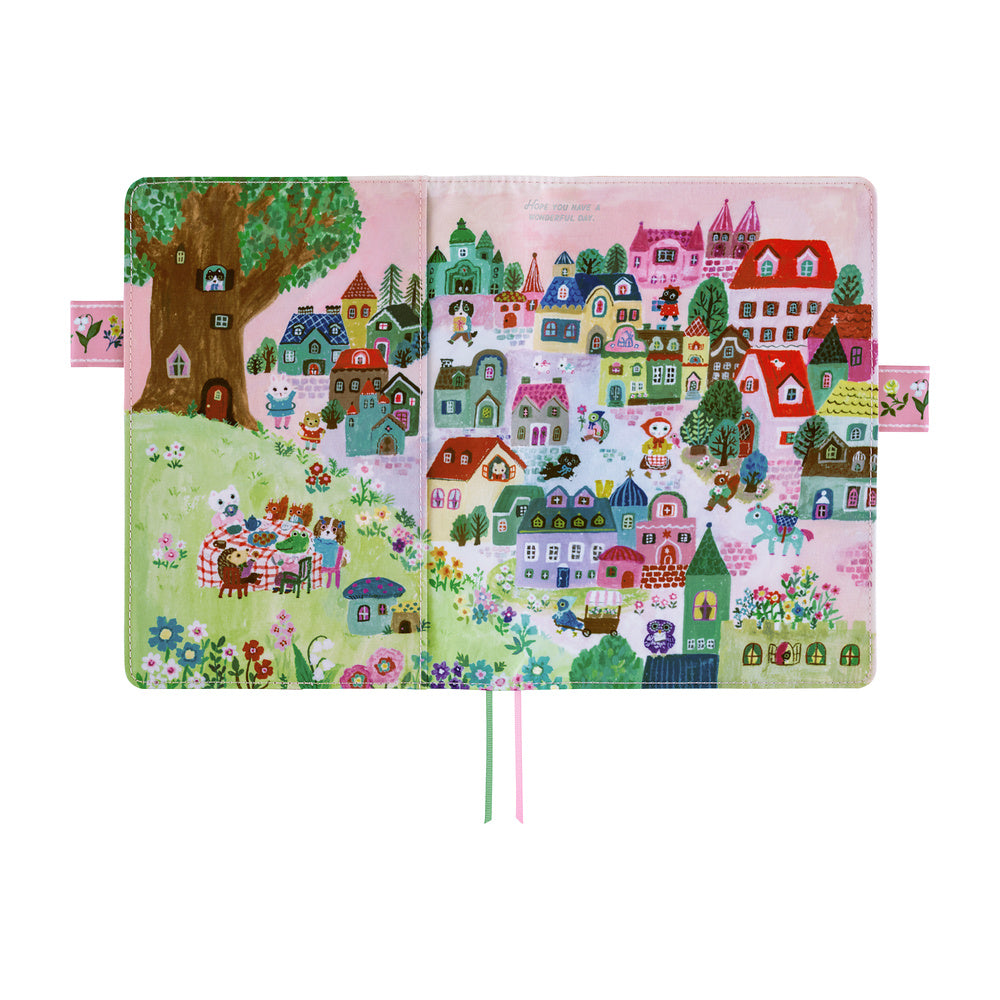 Yumi Kitagishi: White Cat Village《A5 Hobonichi Cousin Cover》