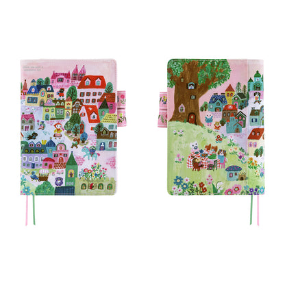 Yumi Kitagishi: White Cat Village《A5 Hobonichi Cousin Cover》