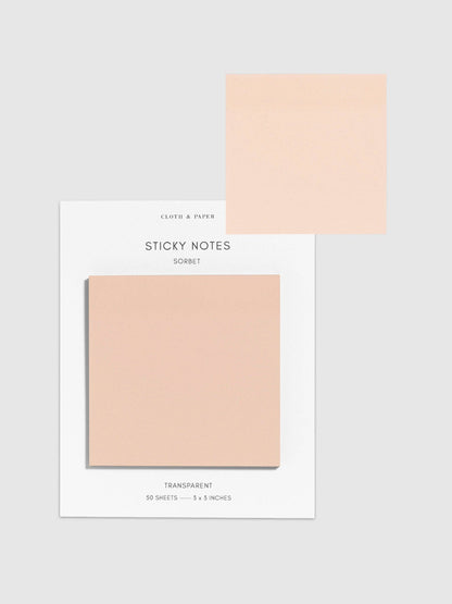 Transparent Aspen Sticky Notes · Cloth & Paper