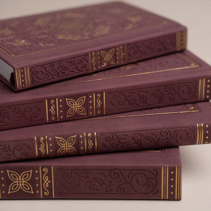 Storybook in Plum A5 Dot Grid Notebook · Archer & Olive