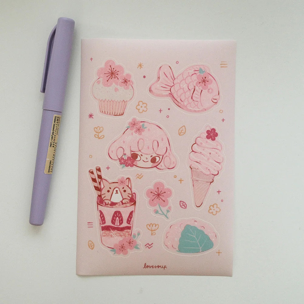 Cherry Blossoms Washi Sticker Sheet · Lovesoup
