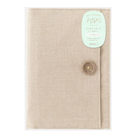 Beige Cloth Yuru Log B6 Notebook Cover · Midori