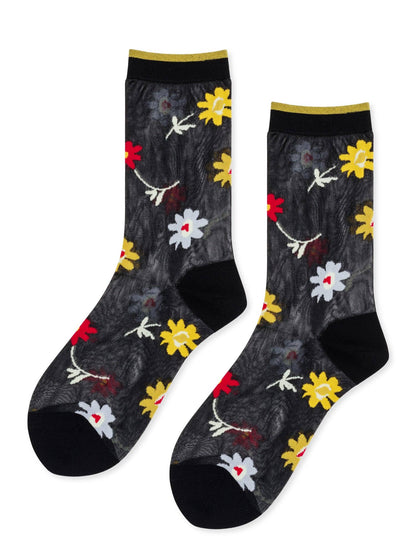 Black Louann Sheer Socks · Hansel+Basel