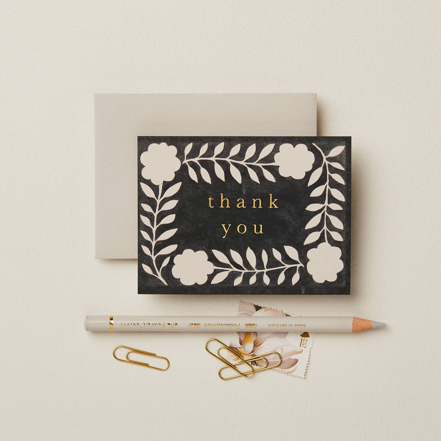 Ink Flora 'Thank You' Mini Card · Wanderlust Paper Co