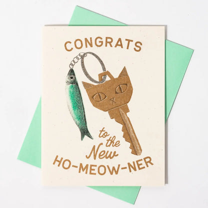 Congrats To The New Ho-Mew-ner Risograph Card  · Bromstad Printing Co.