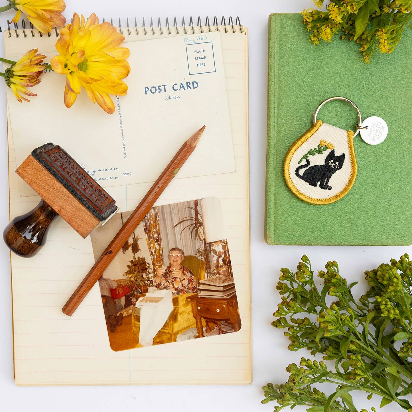 Black Cat Patch Keychain · 3 Potato 4