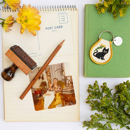 Black Cat Patch Keychain · 3 Potato 4