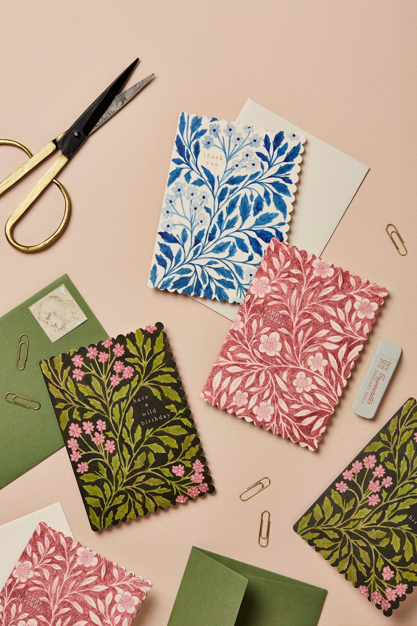 Green Flora 'Wild Birthday' Card · Wanderlust Paper Co