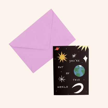 You're Out of This World Love Card · Little Black Cat Illustrated Goods