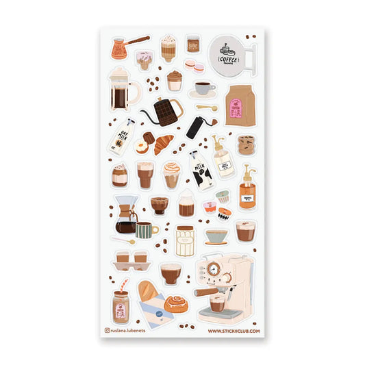 Cafe Vibes Sticker Sheet Sticker Sheet · STICKII