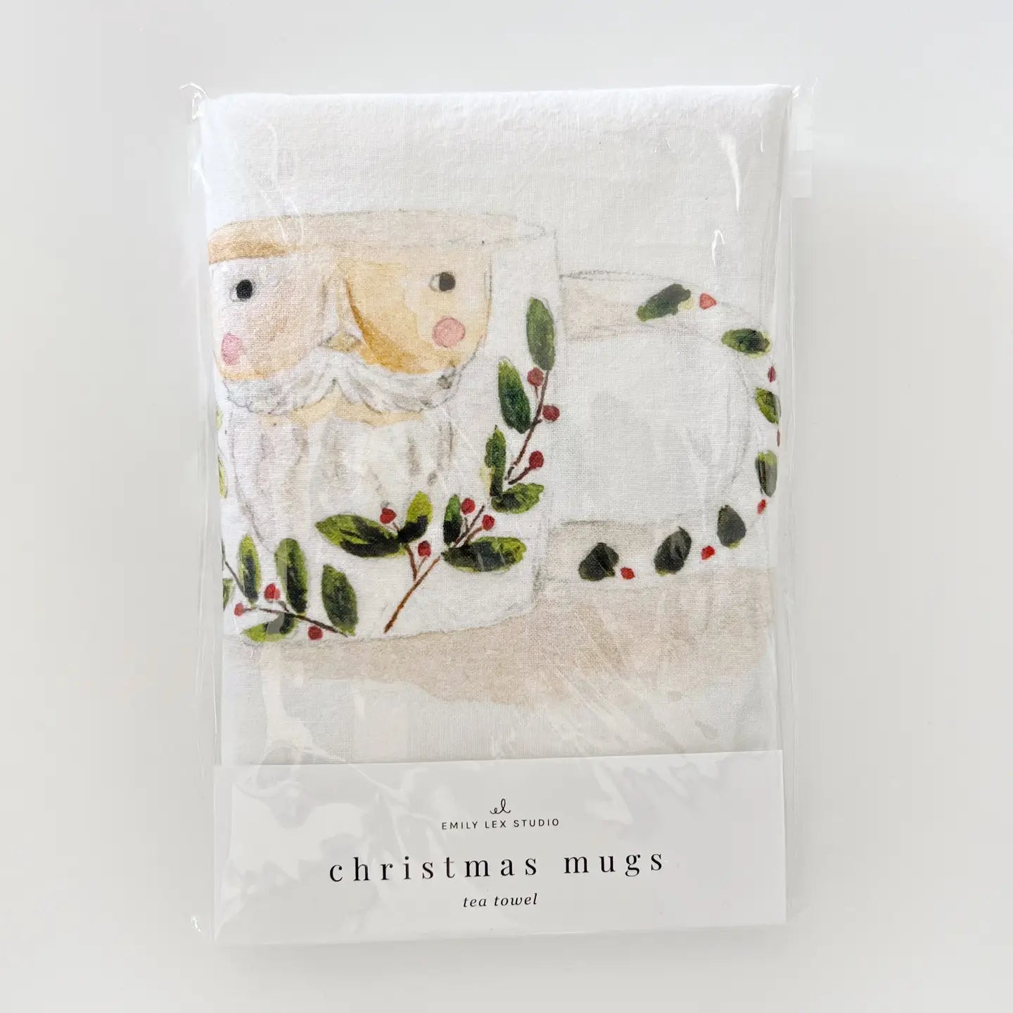 Christmas Mugs Tea Towel · emily lex studio