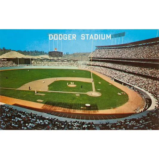 Dodger Stadium Los Angeles · Vintage Image Postcard