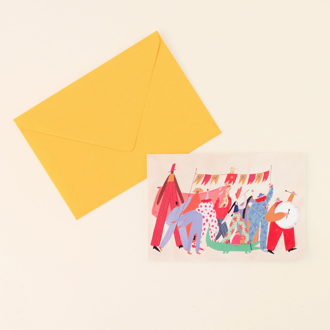 Circus Parade New Baby Card · Little Black Cat Illustrated Goods