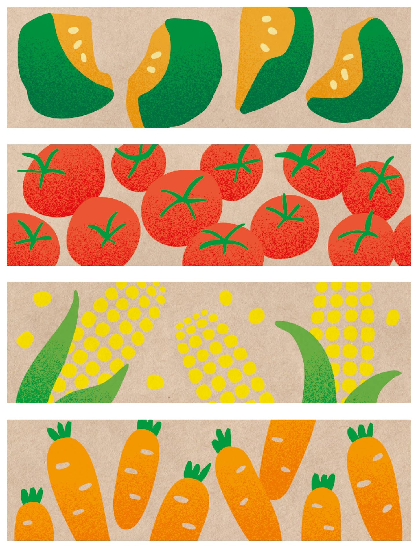Vegetables KITTA Washi Tape · King Jim