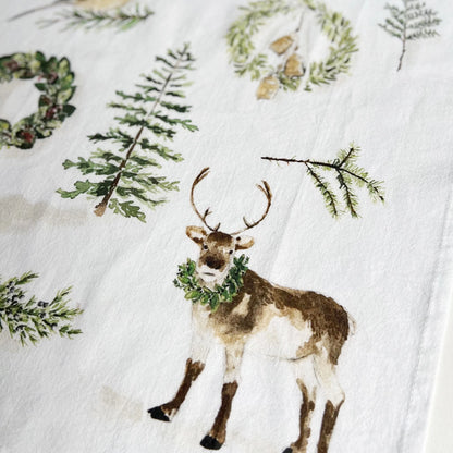 Evergreen Christmas Tea Towel · emily lex studio