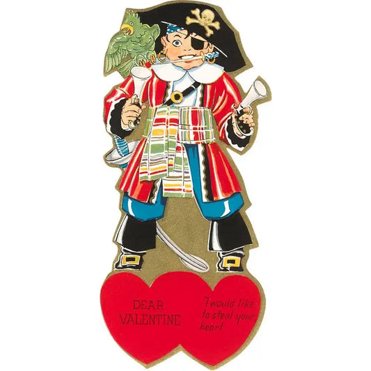 Baby Pirate with Parrot Valentine Card · Found Image Press