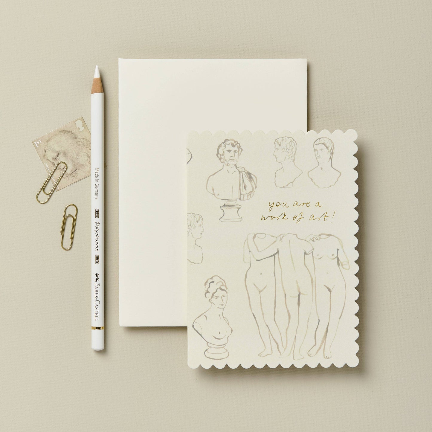 Sculptures 'You Are a Work of Art' Card · Wanderlust Paper Co