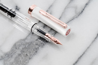 TWSBI ECO White Rose Gold Fountain Pen · Fine