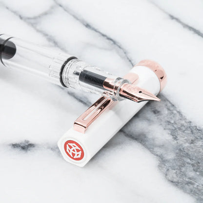 TWSBI ECO White Rose Gold Fountain Pen · Fine