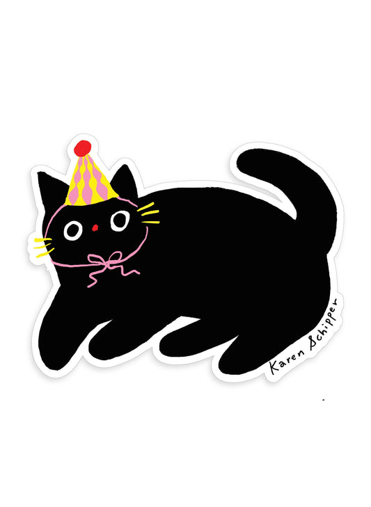 Party Cat Sticker · Karen Schipper