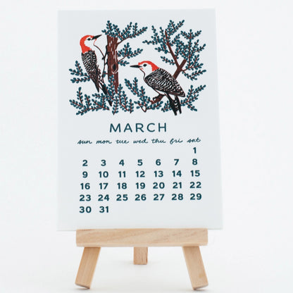 2025 Forest Friends Letterpress Desk Calendar · Smudge Ink