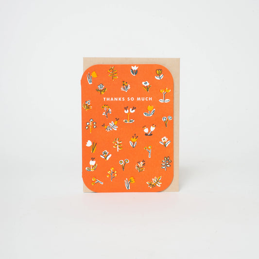 orange flowers thank you evenly placed thanks