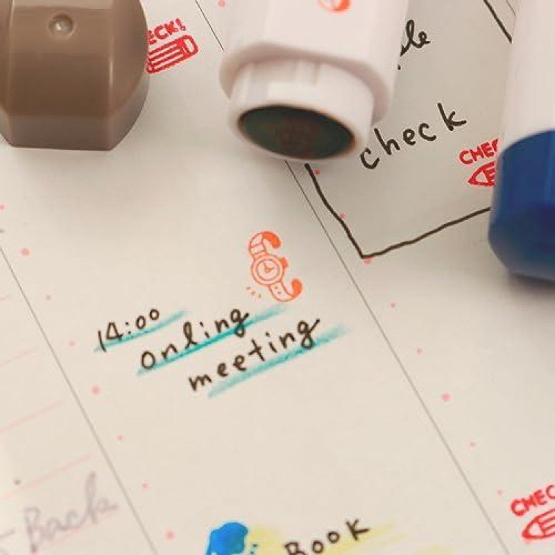 eric small things x SANBY Schedule Icon Self-Inking Stamps