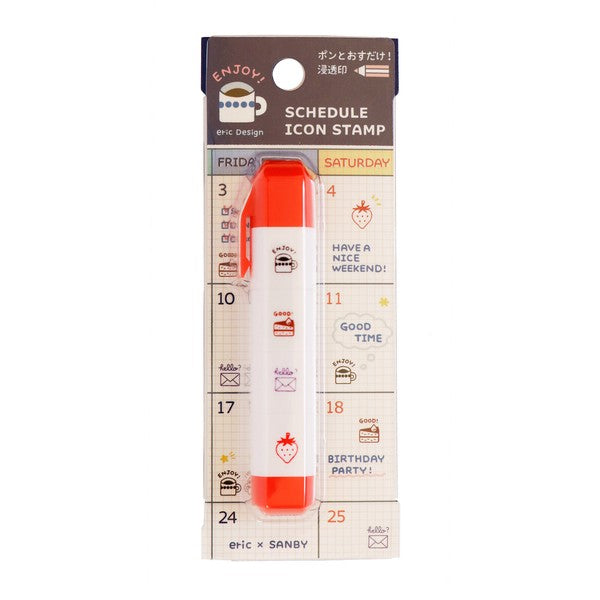 eric small things x SANBY Schedule Icon Self-Inking Stamps