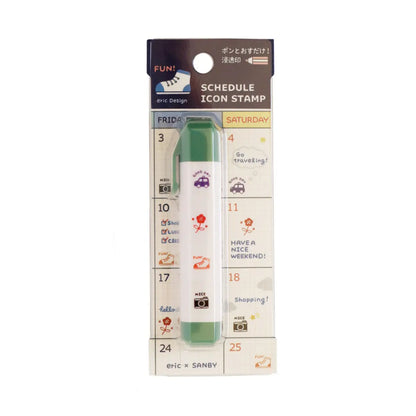 eric small things x SANBY Schedule Icon Self-Inking Stamps