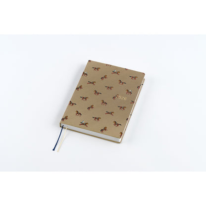 2026 Hobonichi Techo A5 English HON / Bow & Tie: Galloping Horses《January Start | English | A5》
