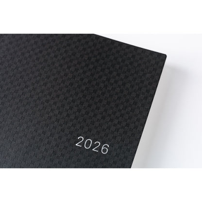 2026 Hobonichi Techo A5 English HON / Paper Series: Black Gingham《January Start | English | A5》
