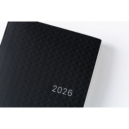 2026 Hobonichi Techo A6 English HON Paper Series: Black Gingham 《January Start | English | A6》