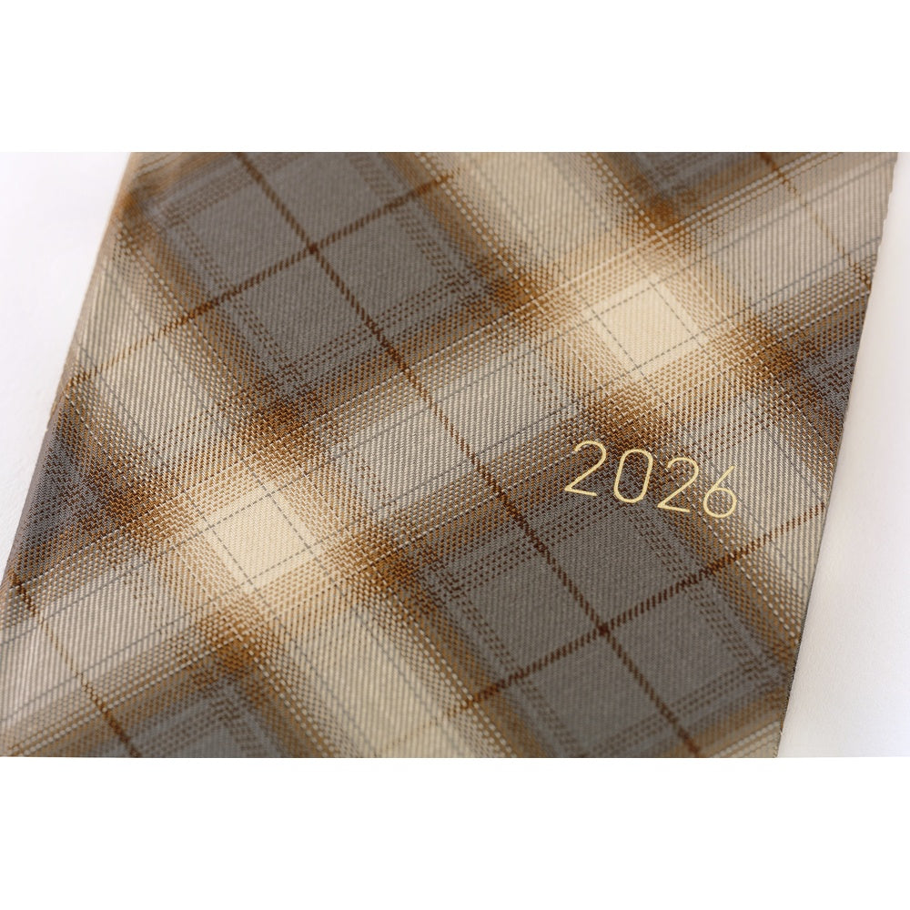 2026 Hobonichi English Weeks / Shirt Fabric: Foggy Plaid《January Start | English》