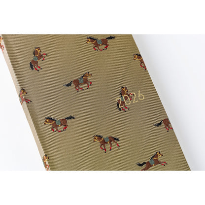 2026 Hobonichi English Weeks Mega / Bow & Tie: Galloping Horse《January Start | English》