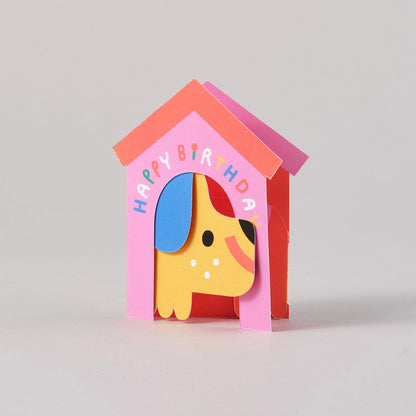 Dog in House Fold Out Kid's Birthday Card · Wrap