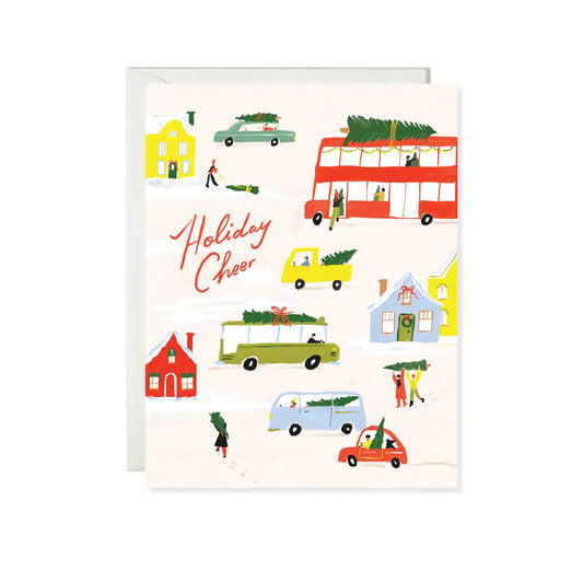 Christmas Tree Cars Holiday Card · Karen Schipper